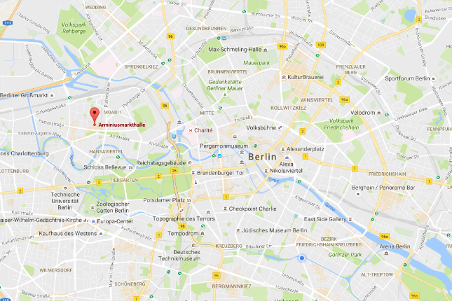 Vollständige Routenbeschreibung auf Google Maps: "Arminiushalle Moabit"